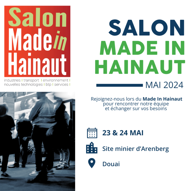 Salon Made in Hainaut vert et bleu conseil